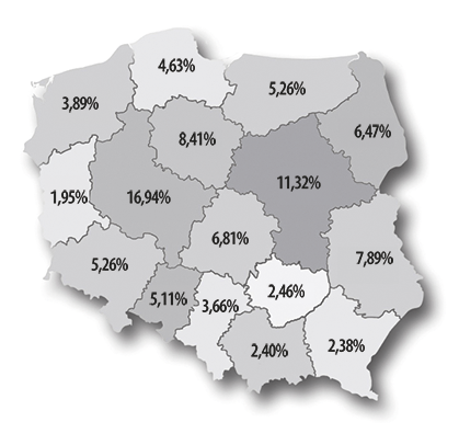Mapka zasięgu